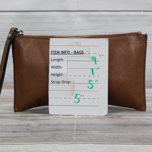 Michael Kors Bedford Brown Leather Purse Wristlet Clutch Wallet - Picture 9 of 9